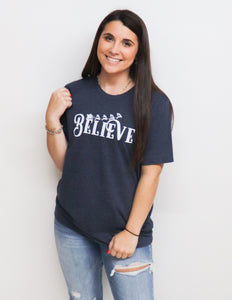 Believe Graphic Christmas Tee