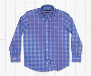 Southern Marsh Youth Calabash Performance Dress Shirt Lilac & Royal