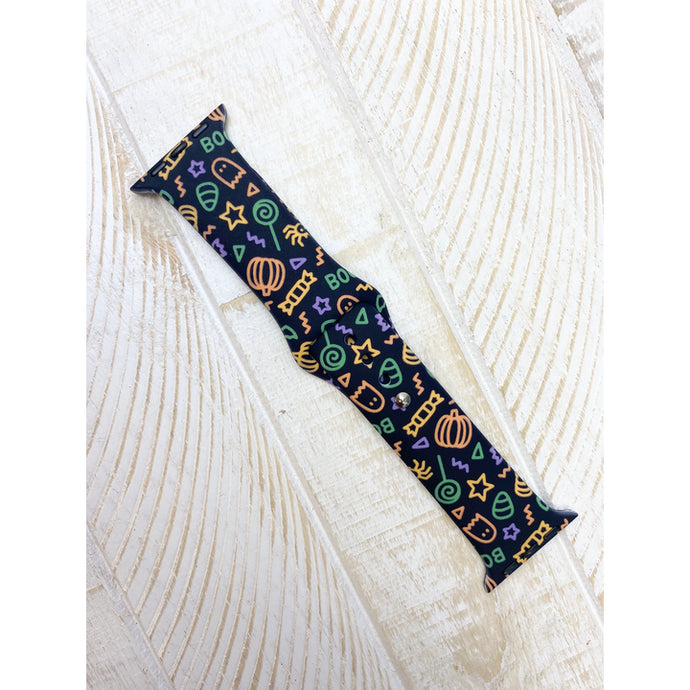 'BOO' Neon Printed Smart Watch Band