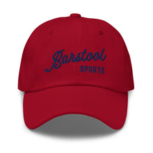 Load image into Gallery viewer, Barstool Sports Script Dad Hat - Cranberry